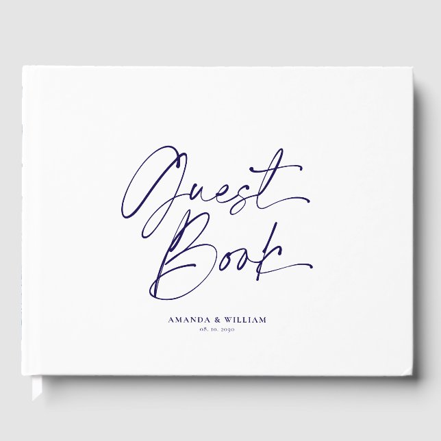 Personalised Floral Wedding Guest Book (Front)