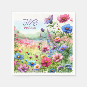 Personalised Floral Wedding Personalised Napkin