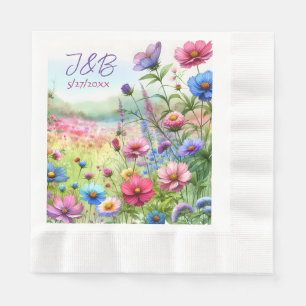 Personalised Floral Wedding Personalised Napkin
