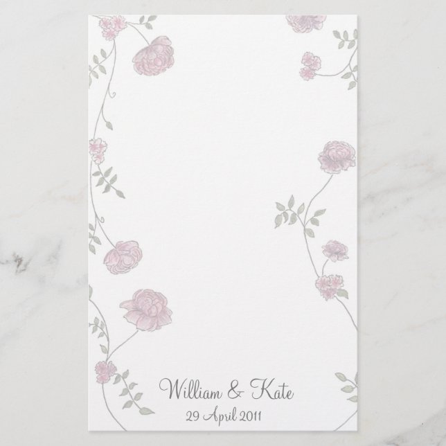 Personalised Floral wedding stationery (Front)