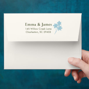 Personalised Floral White Wedding Envelope