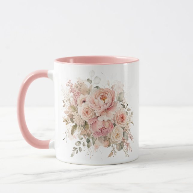 Personalised Floral with your Name Mug (Left)