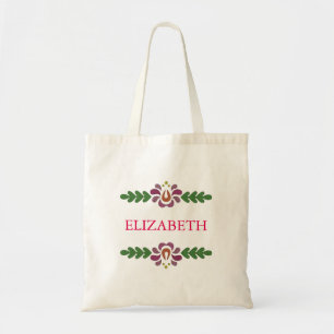 Personalised Floral Wreath Tote Bag