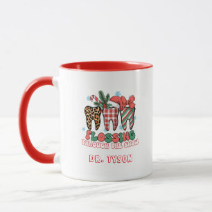 Personalised Flossing Through The Snow Mug