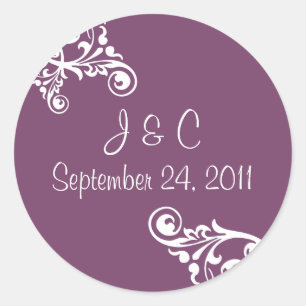 Personalised Flourish Envelope Seal Sticker
