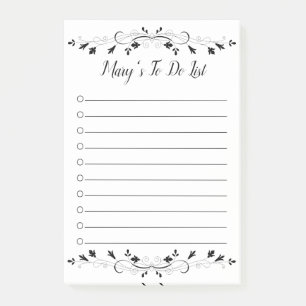 Personalised Flourish To Do List Notes