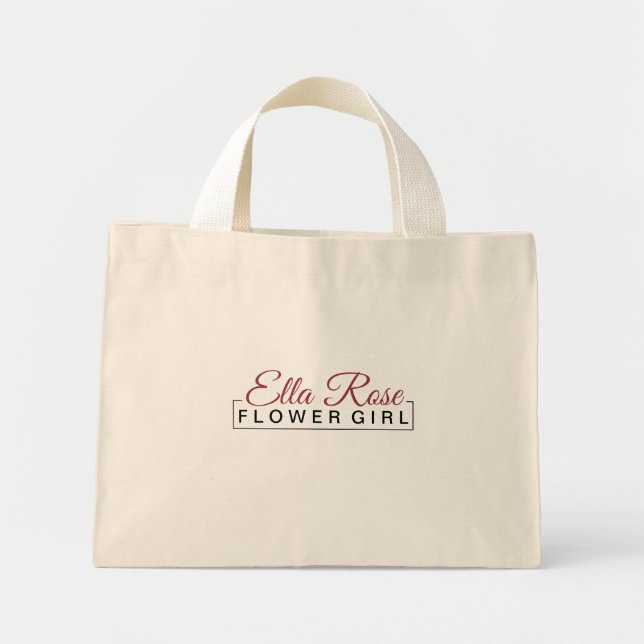 Personalised Flower Girl Tote Bag – Sweet Keepsake (Front)