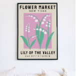 Personalised Flower Market Birth flower Art Print<br><div class="desc">This art print is in the style of a flower market poster. The flowers are Lily of the Valley which are the birth flower for May. There is space to personalise the text to change the location to somewhere special to you and the subtitle to someone’s name or birth date....</div>