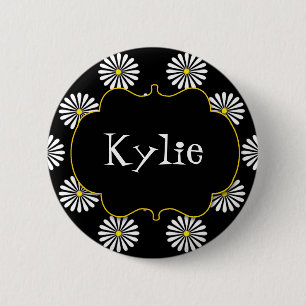 Personalised Flower Power Brights Award Name Pin