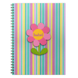 Personalised Flower Spiral Photo Notebook