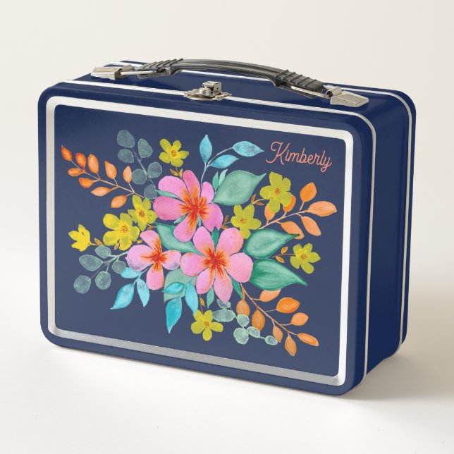 Personalised Flower Spritz Lunchbox (Front)