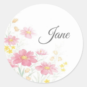 Personalised flower stickers
