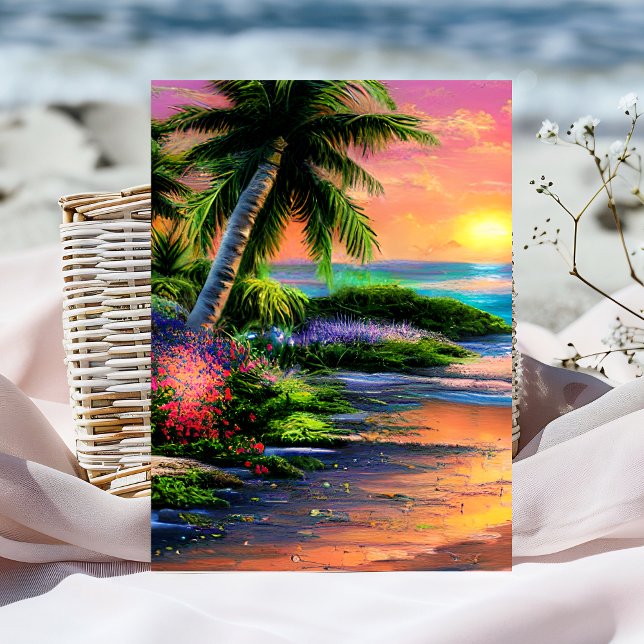 Personalised Flower Tropical Birthday Card (Creator Uploaded)