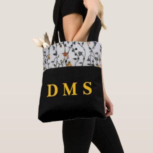 Personalised Flower Vine Tote Bag