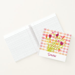 Personalised Flowered Notebook
