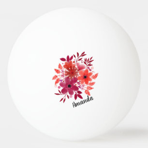 Personalised  Flowers Ping Pong Ball