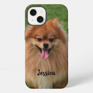 Personalised Fluffy Brown Pomeranian Puppy Dog iPhone 13 Case