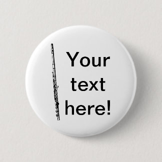 Personalised Flute 6 Cm Round Badge