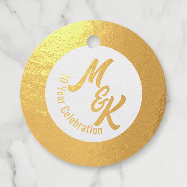 Personalised Foil Favour Tags (Front)