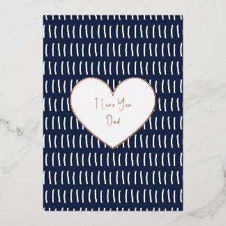 Personalised Foil Text Father's Day Card.
