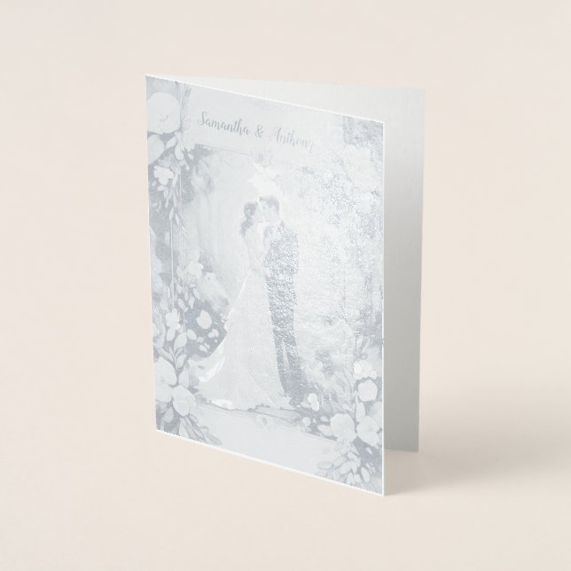 Personalised Foil Wedding Card (Front)