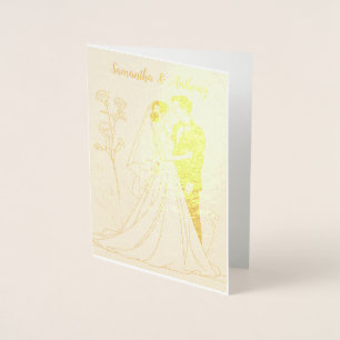 Personalised Foil Wedding Card
