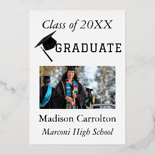 Personalised Foiled Graduatioin Announcement