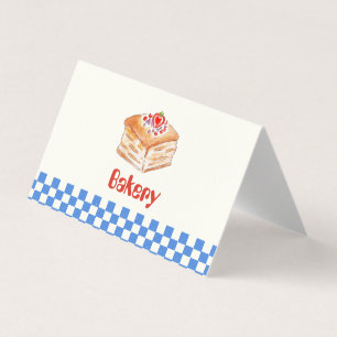 Personalised Folded Bakery Business Card 