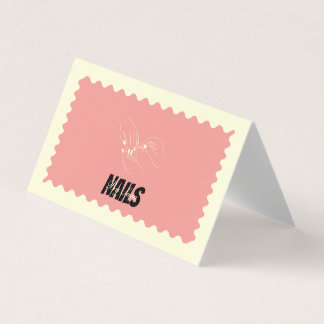 Personalised Folded Nail Technician Business Card 