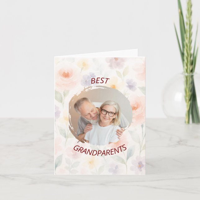 Personalised Folded Note Card | Best Grandparents  (Front)