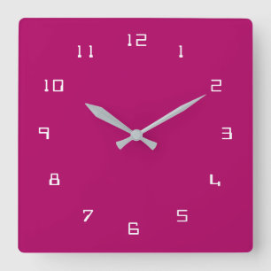 Personalised Font Numbers Text Colours Universal Square Wall Clock