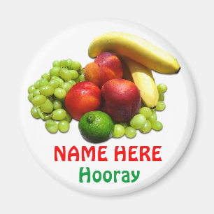 Personalised Food Magnets for Kids with Fruit