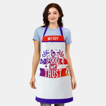 Personalised Food Trust Puns Kitchen Apron Gift