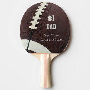 Personalised Football #1 Dad Ping Pong Paddle