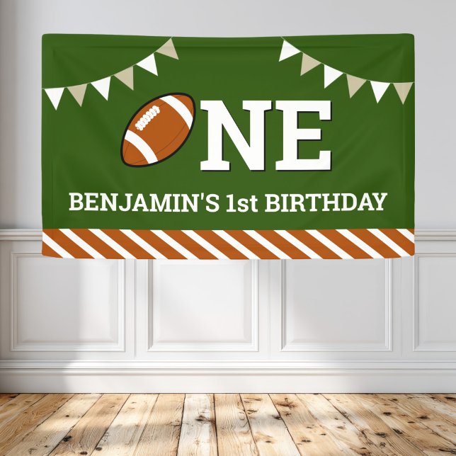 Personalised Football 1st Birthday Party Banner (Creator Uploaded)