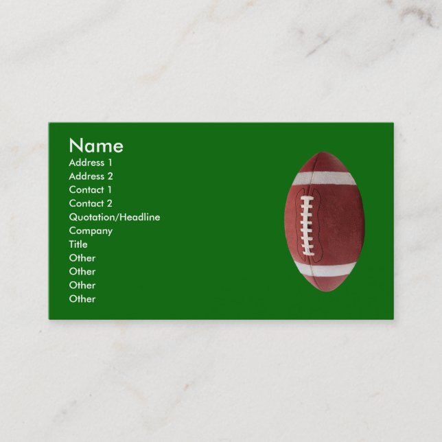 Personalised Football Business Cards (Front)