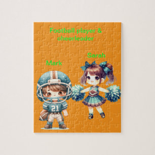 Personalised Football & Cheerleader Jigsaw Puzzle