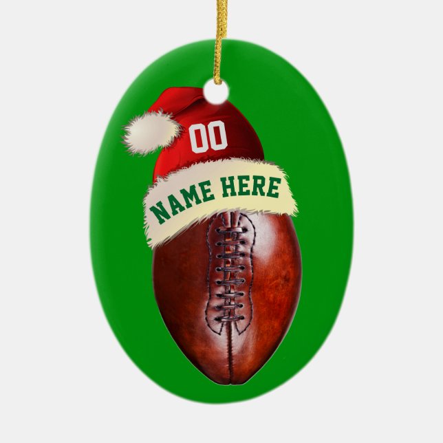 Personalised Football Christmas Tree Ornaments (Front)