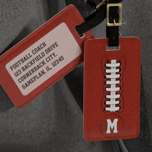 Personalised Football Coach Sports Bag Luggage Tag