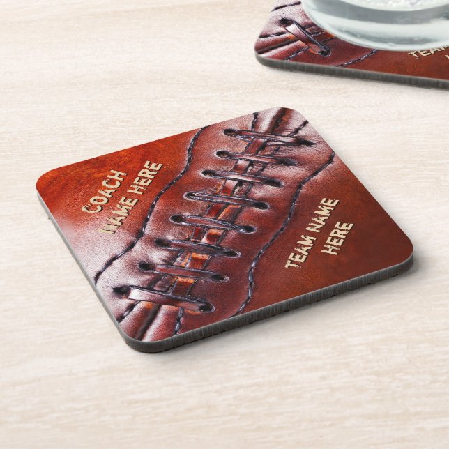 Personalised Football Coasters for Coaches (Left Side)