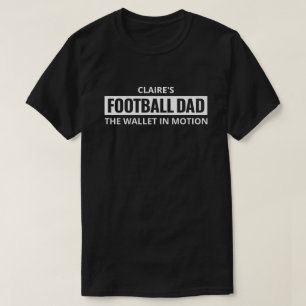 Personalised Football Dad Gift for Men Custom T-Shirt