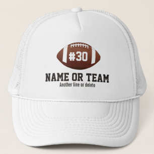 Personalised Football Design Name, Number, Team Trucker Hat