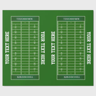 Personalised Football Field Gift Wrapping Paper