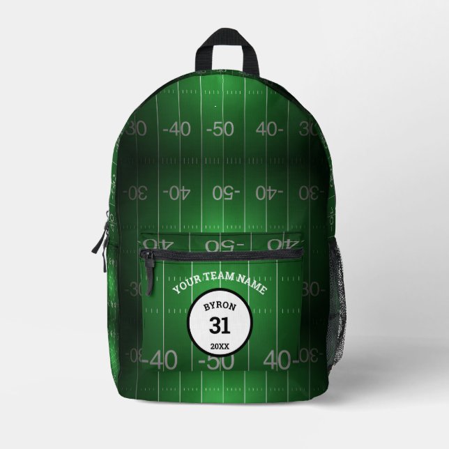 Personalised Football Field Printed Backpack (Front)