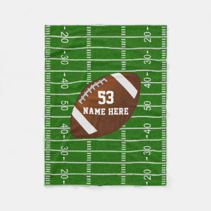 Personalised Football Fleece Blanket,  Your Text Blanket
