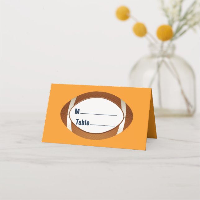 Personalised Football Folded Place Card (Front)