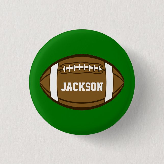 Personalised Football for Boys who love Sports 3 Cm Round Badge (Front)