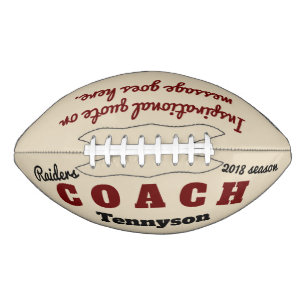 Personalised football for coach - thank you gift