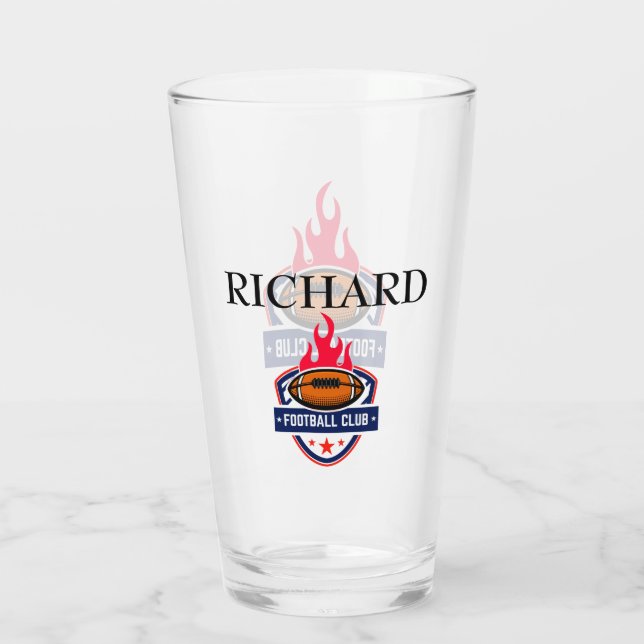 Personalised Football Glass (Back)