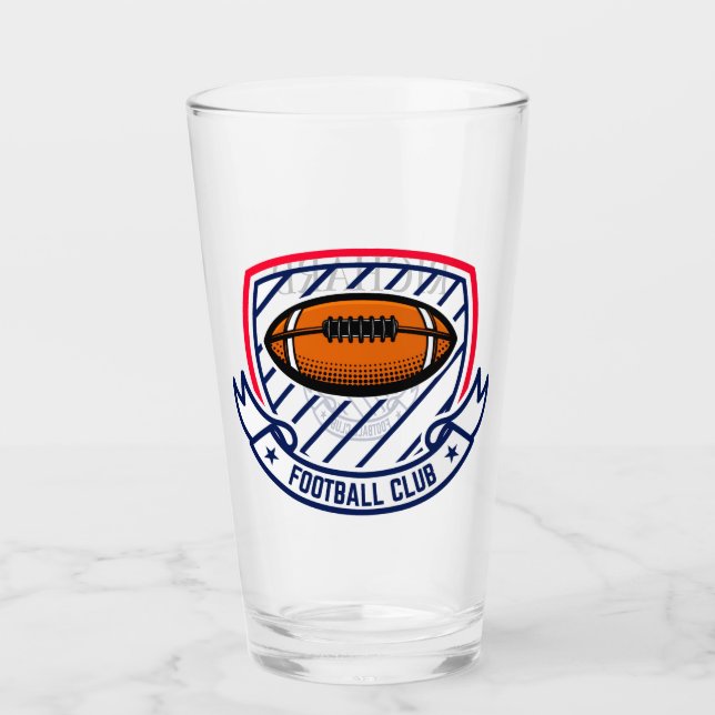 Personalised Football Glass (Front)